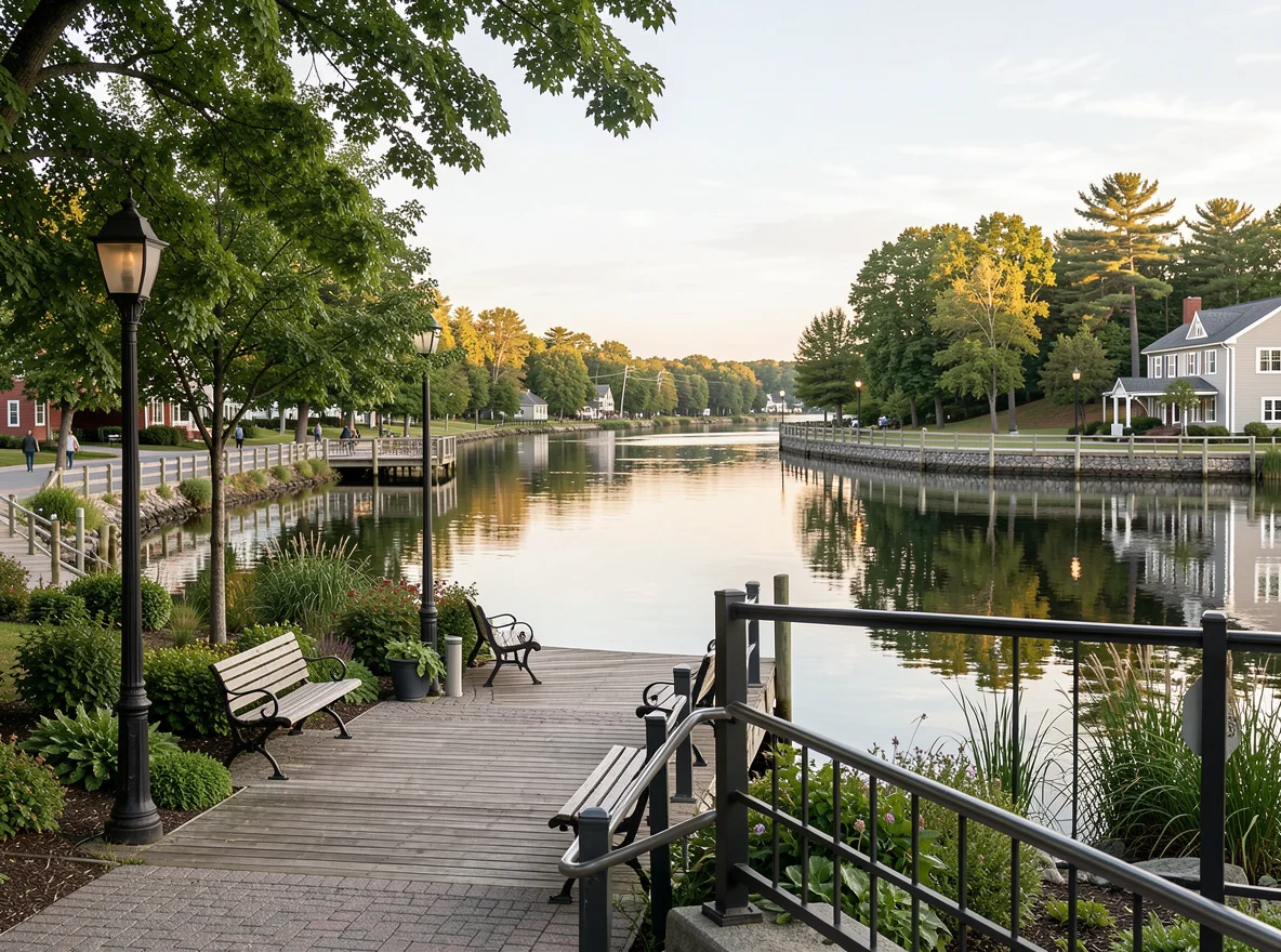 Riverfront scenery in Dover-Foxcroft